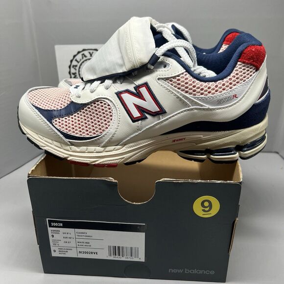 New Balance 2002R Team Red Navy Pouch M2002RVE USA Running Men Sz 9 In Box main image 9